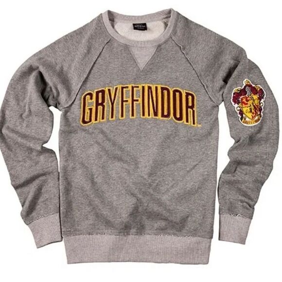 Harry Potter Universal Studios Gryffindor Grey Gold Pullover Sweatshirt xsmall - Picture 1 of 7
